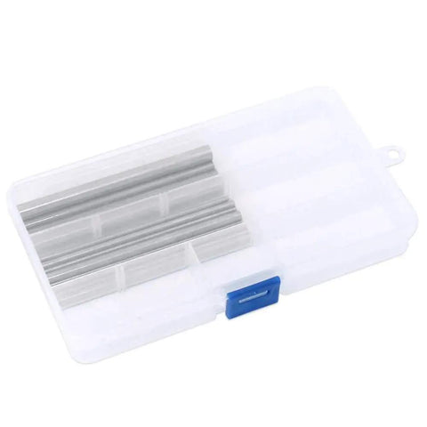 Sturdy Stainless Steel Solid Round Lathe Bar Stock Set for DIY Craft Projects with 18 Pcs Assorted Diameters in plastic case