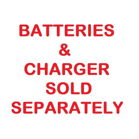 Image displaying text: Batteries & Charger Sold Separately.