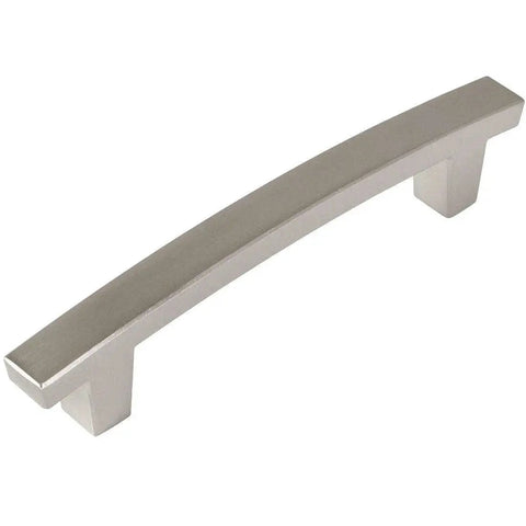 10 Pack Satin Nickel Contemporary Cabinet Hardware Handle Pull With 3-1/2 Inch Hole Centers, 4-3/4 Inch Overall Length, 1/2 Inch Width