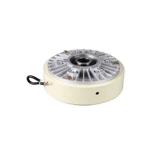 Hollow-shaft electromagnetic powder brake, 1.2 kgf·m, beige housing with central bore