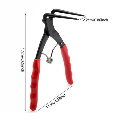 90 Degree Long Nose Snap Ring Pliers For Internal Circlip And Master Cylinder Retaining Rings, Heavy Duty Bent Lock Pliers, red handle