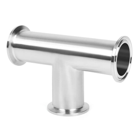 JMCOLMT 1.5in stainless steel tri-clamp tee, 3-way sanitary fitting, polished 304