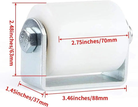 Gate Guide Roller 2.5 Inch UHMW Nylon Sliding Gate Guider With Post Welded Bracket Heavy Duty Sealed Ball Bearing Side Roller Assembly