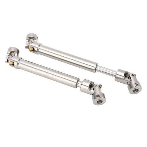 Two Pack Stainless Steel M4 RC Drive Shafts For One Tenth Scale Crawler Upgrades Universal Round Brass Ball Joint