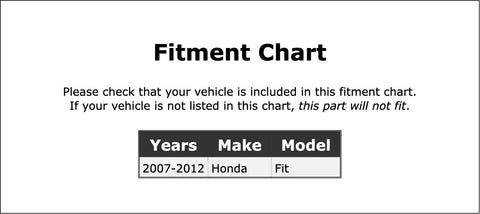 Fitment chart listing 2007-2012 Honda Fit for Drive End Alternator Bearing For Fit 2007 2008 2009 2010 2011 2012 PC457245 OE Replacement