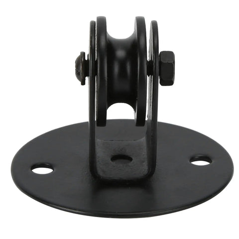Vintage Style Hanging Light Pulley Kit For Pendant Lamps Old School Cast Iron Wire Pulley Bearing Rod Set Wall Or Ceiling Mount Pulleys
