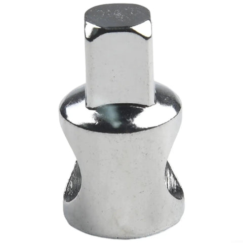 Front view of sliding rod socket adapter, 3/8–1/2 inch, chrome-plated steel for ratchet wrenches