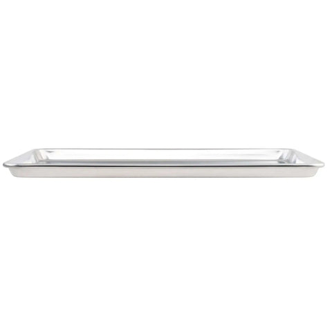 Commercial Grade Aluminum Sheet Pan With Large Flat Baking Surface Two Thirds Size 18 Gauge Reinforced Rim Closed Bead Rust Resistant