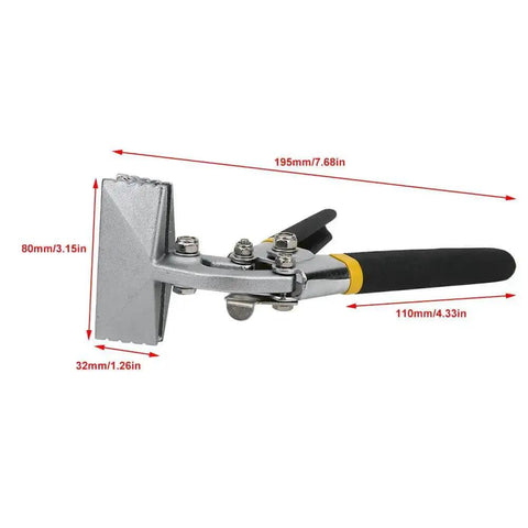Metal Sheet Bending Seaming Pliers, 80mm Clamp, Bent Iron Pliers With Non Slip Ergonomic Handle For Seamers, side view