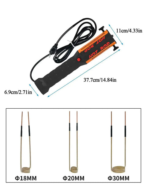 Induction Heater Bolt Removal Kit For Rusty Screws And Nuts 1100W 110V Magnetic Induction Heater With Three Coils