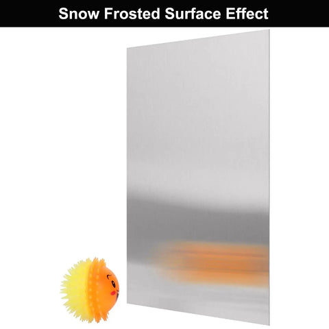 Durable 304 Stainless Steel Sheets 8 By 12 Inches One Sixteenth Inch Thick 16 Gauge Plates For Crafting Stovetop Use Food Grade Quality Bright Snow Frosted Surface Versatile For Kitchen And Craft Projects CKVIHAV, shown with snow frosted surface and sponge indicator for scale.