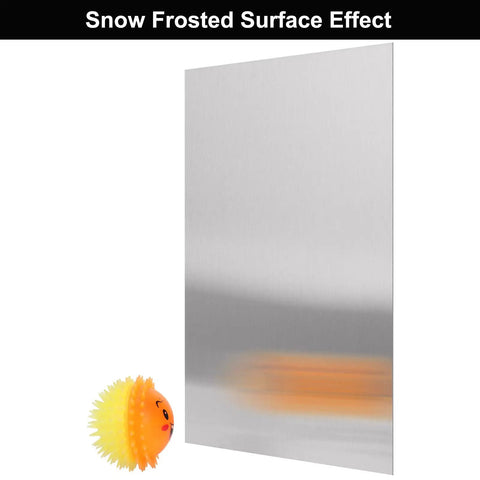 2 Pack 8x12 Inch 304 Stainless Steel Sheets 0.032 Inch Thick 20 Gauge Shim Stock Plates For Crafting DIY Metalworking Kitchen Stovetop Use Corrosion Resistant - snow frosted surface view.