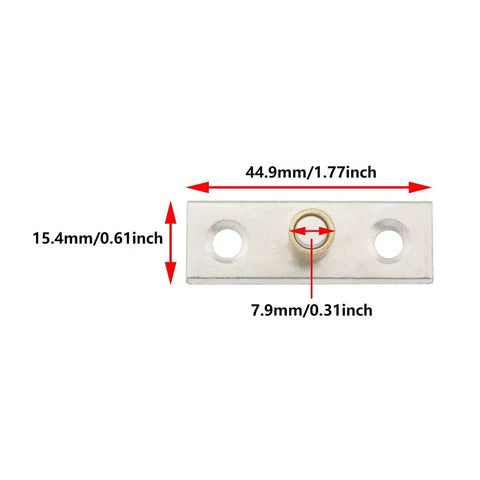 4PCS 8mm Sliding Door Locator Single Axis Anti Sway Guides With Roller Lower Guide Block Alloy Construction measurements