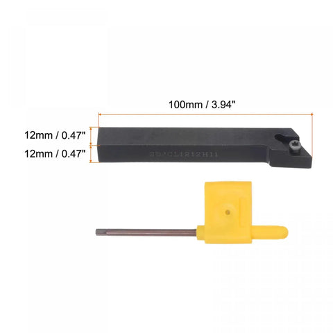 Indexable CNC Lathe Turning Tool Holder 93 Degree SDJCL1212H11 with 12mm shank and yellow adjustment tool