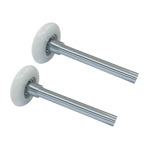 2 Pack 1.8 Inch Nylon Garage Rollers With 4 Inch Stem, Quiet Smooth Operation For Garage Door Tracks, Durable Replacement Wheels