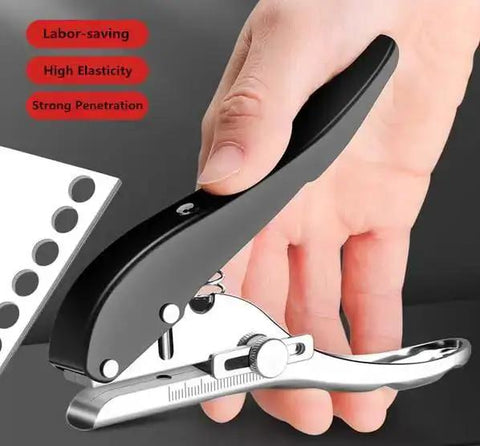Heavy Duty Round Hole Punch One Quarter Inch 6mm Handheld Paper Punch For Craft Plastic Cardboard Photos And Business Cards Badge Hole
