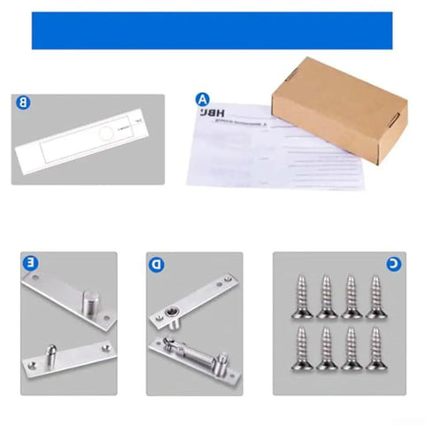 Heavy Duty 360 Degree Rotating Stainless Steel Pivot Hinges For Secret Bookshelf Doors With Concealed Floor And Ceiling Install