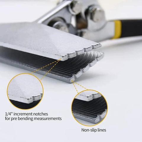 Close-up of a 6 Inch Hand Seamer With Straight Jaw For Sheet Metal Bending And Flattening Heavy Duty Edge Seaming Pliers