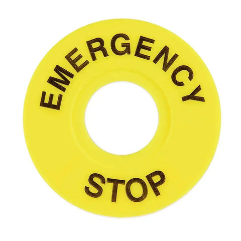Yellow emergency labeling ring for Red Built Tough Emergency Stop Mushroom Push Button Switch 660V 10A DPST