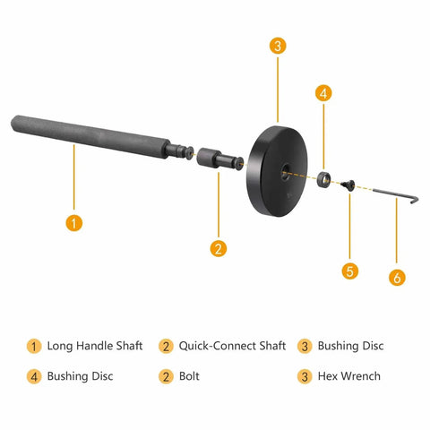 Illustration of components in 52 In 1 Custom Bushing Driver Set For Transmission And Axle Bearings Replacement, tools labeled