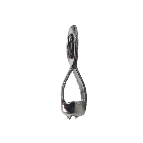 100 Pieces Ball Chain Pull Loop Connectors For Bead Chain 3mm And 3.2mm, 304 stainless steel clasp side view, ideal for fans & jewelry
