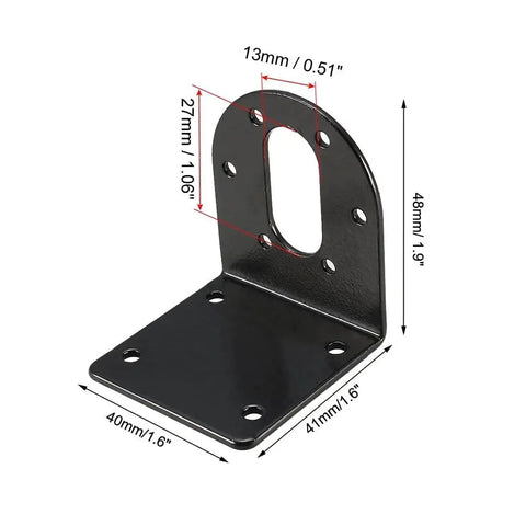 4 Pack 37mm Diameter DC Gear Motor Mounting Brackets Black With Four 6mm Hex Couplings For Small Gear Motors Robots Model Cars And Other Hobby Projects Durable Mounting Frames For Your Go To Hobby Builds Stabilizing Gearbox And Motors