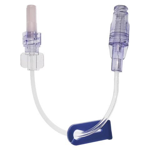 Amazon 30pc I-V extension set with clear tubing and blue luer adapters for lab and veterinary use