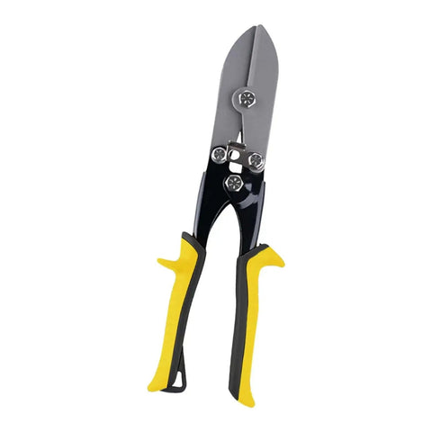 Five Head Hand Crimper For Sheet Metal With Ergonomic Grip Lock And Spring Loaded Lever Carbon Steel Duct Gutter Crimp Tool Yellow Handle