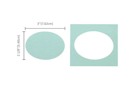 Oval cutout from 3 Inch Oval Easter Egg Lever Action Punch For Paper Crafting And Scrapbooking Dope Easy To Use Compact Craft Punch For Cards
