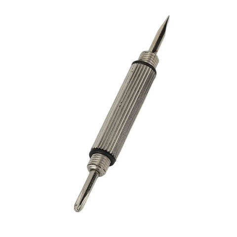 Dual-ended metal tool for Screw Nut Assortment Kit With 600 Pieces Stainless Steel Mini Screws And Nuts, watch repair focus.