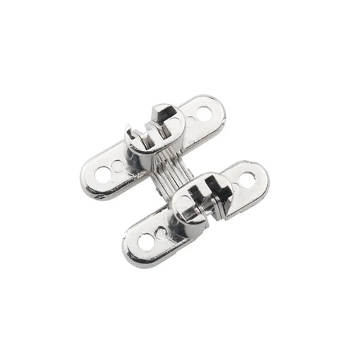 Two Pack Invisible Folding Door Hinges 180 Degree Zinc Alloy For Kitchen Cabinets And Hidden Bucket Wooden Box Budget Friendly Smooth Quiet Opening Durable Cold Rolled Steel Core Silver Finish