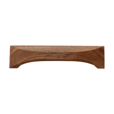 Walnut Wood Finger Pull Handles For Drawers 3.8 Inch Hole Distance Solid Drawer Pulls Set Of 4 Natural Walnut Material