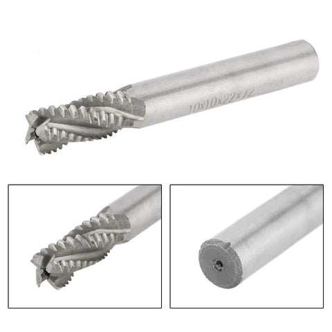 4 Flute High Speed Steel End Mill For CNC Milling 10mm Diameter 75mm Length Sharp Cutting Tool For Metal Wood Plastic Engraving And Precision Machining Durable HSS Cutter For Fast Clean Cuts Pro Grade