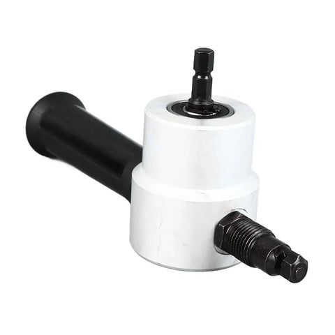 Dual Head Sheet Metal Cutter Nibbler Drill Attachment With 360 Degree Adjustable Cutting Head for clean metal sheet cuts