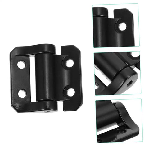 Ultra Smooth Soft Close Cabinet Door Hinge Uonlytech With Damping Zinc Alloy Metal Hinge 3 Nm Torque Thickened Large Black, front and close-up views
