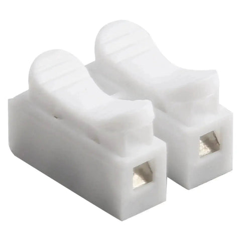Easy Terminal Block Cable Clamp Kit With CH Spring Quick Wire Connectors, white plastic connectors for splicing and secure wiring joints