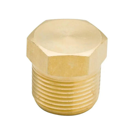 Lead Containing Brass Hex Plug 1/4 NPT Male Pipe Fitting Pack Of 5 For DIY Plumbing Projects Hex Drive Closure Plugs Easy Install
