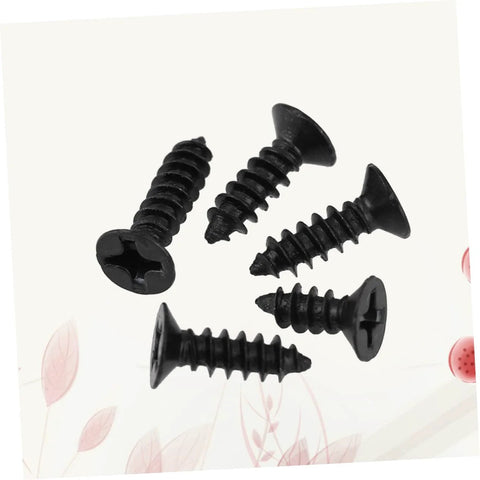100 Piece Self Tapping Screws Set Black Flat Head Cross Countersunk Drywall Nails For Gypsum Board And Wood Wallboard