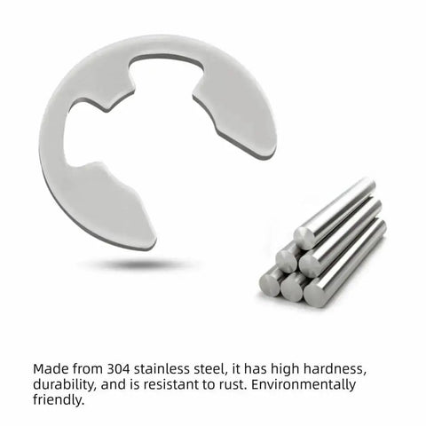 304 Stainless Steel E Clip Snap Ring Set 200 Pcs Kit With 20 Sizes From 1.5mm To 10mm For Shaft Groove Retaining Rings in Machinery