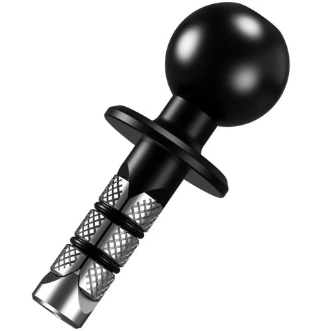 Beefy Metal Motorcycle Fork Stem Mount Base With 1 Inch TPU Ball For Stem Holes 12mm To 25.4mm Includes Dual Spacer Set