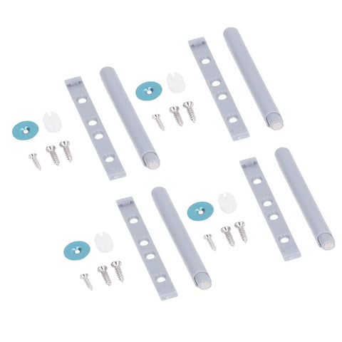 20Pcs Cabinet Door Rebound Devices For Wardrobe, Drawers, And Sliding Doors, shown with screws and plugs, size 8.5 by 1.2 cm.