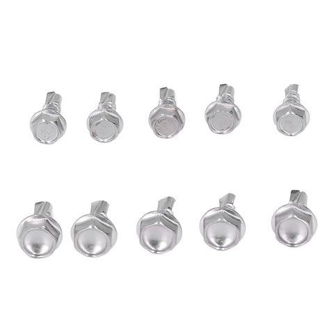 Self Drilling Screws Hex Head Stainless Steel 100 Pcs Set 4.2x13mm And 4.8x13mm Heavy Duty Fasteners shown in two sizes