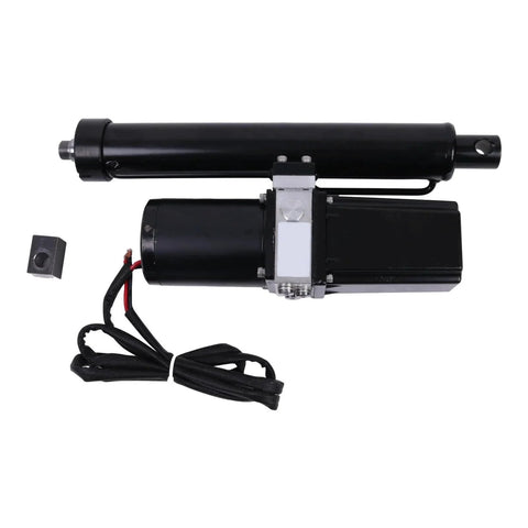 Heavy Duty 12V Electric Linear Actuator With 10 Inch Stroke 2300 Lbs Load Capacity for industrial use, top view.