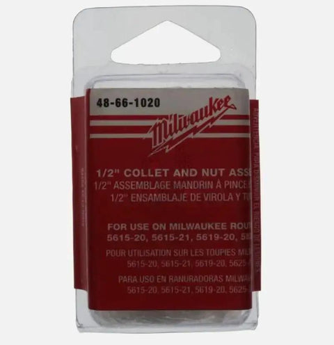 Half Inch Collet For 5625 Router With Self Releasing Lock Nut Assembly in packaging