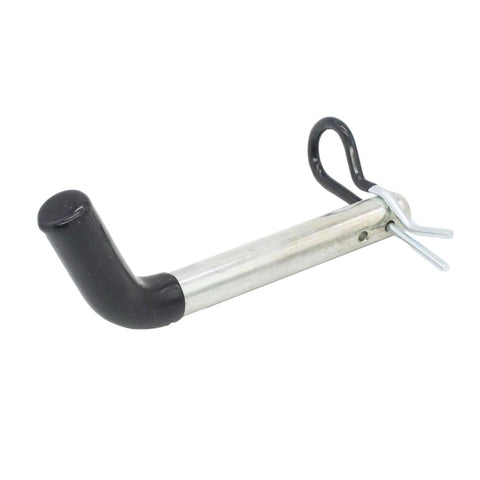 Half Inch Trailer Hitch Pin And Clip For Class I And II Hitches, Zinc Plated Steel With Vinyl Coated Head, Durable Pin