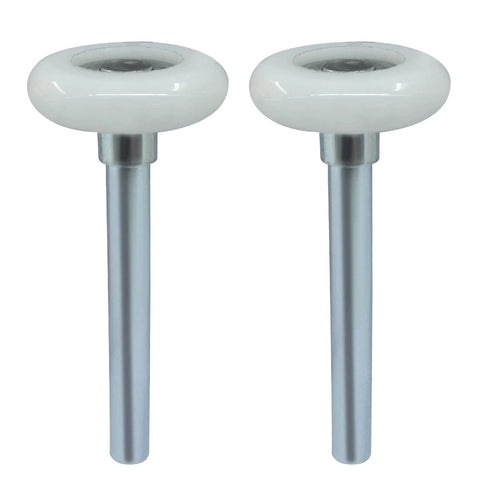 2 Pack 1.8 Inch Nylon Garage Rollers With 4 Inch Stem, Quiet Smooth Operation For Garage Door Tracks, Durable Replacement Wheels