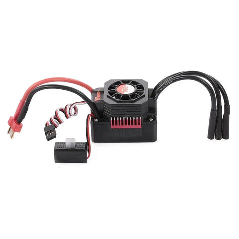 Surpass Hobby 3650 Brushless Motor And ESC Combo 3900KV Motor With 60A ESC for 1/10 RC Cars showing ESC with cables