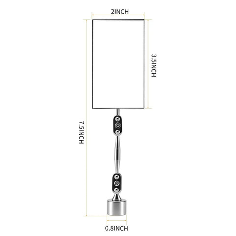 Magnetic Base Inspection Mirror With 3.5x2 Inch Head, Swivel Ball Joint, Hands Free Angles For Tight Spots In Equipment