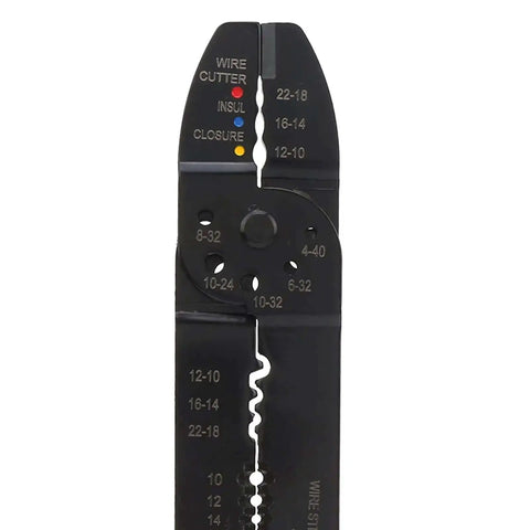 Close-up of All In One Crimping Pliers Heavy Duty For Wire Terminals Multi Function Manual Hand Tool With High Carbon Steel Blades