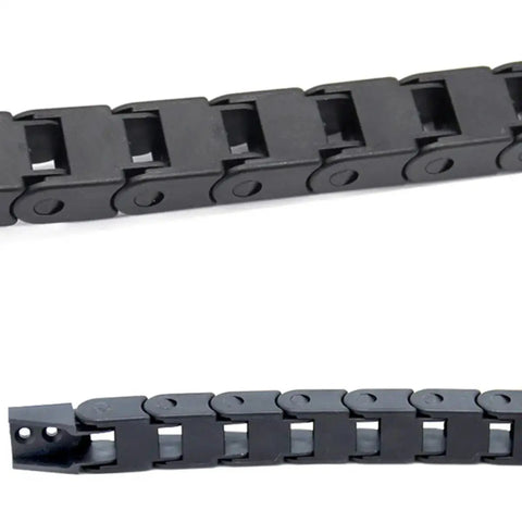 10X10mm 1m Black Plastic Flexible Drag Chain Cable Carrier For 3D Printer And CNC Wiring Beefy Nylon Towline, close-up view